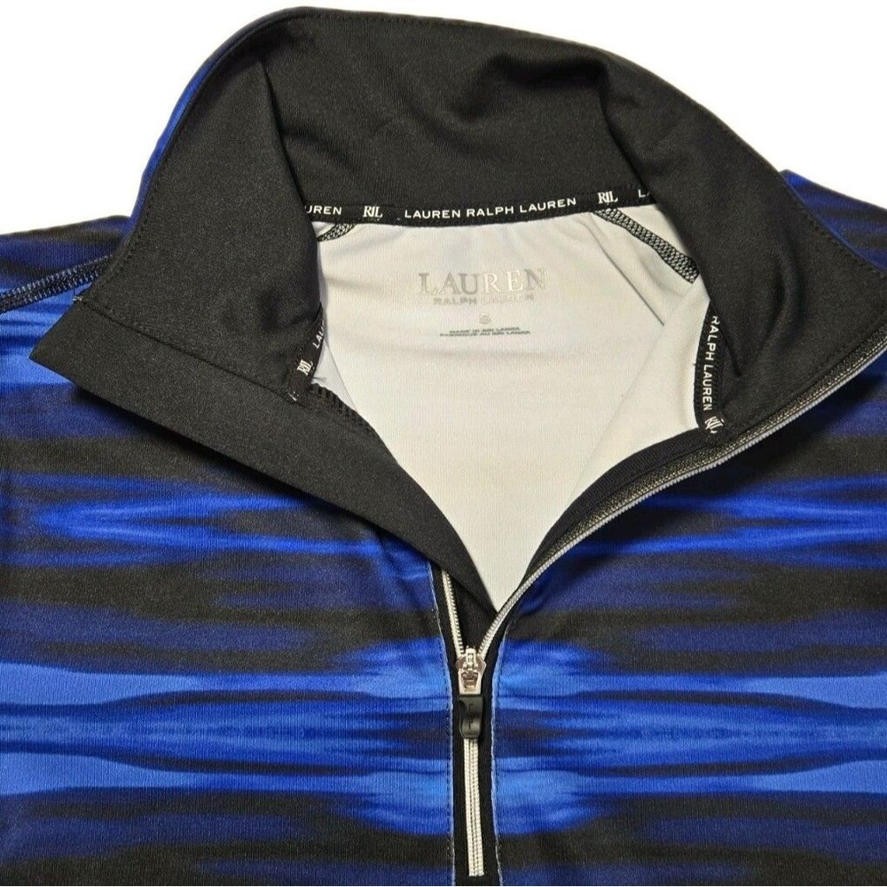 Ralph Lauren Athletic Pullover Women’s S Blue 1/4 Zip Long Sleeve Thumb Holes - Picture 6 of 9
